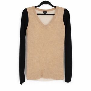 Club Monaco 100% Merino Wool Colorblock V-Neck Sweater size small